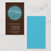 VET VISITEKAARTJE:: straal 4P uit Visitekaartje (Voorkant / Achterkant)