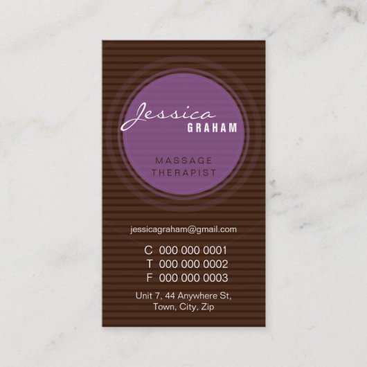 VET VISITEKAARTJE:: straal 7P uit Visitekaartje (Voorkant)