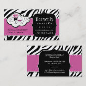 Vet Visitekaartje voor het afdrukken van Zebra's (Voorkant / Achterkant)