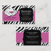 Vet Visitekaartje voor het afdrukken van Zebra's (Voorkant / Achterkant)