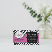 Vet Visitekaartje voor het afdrukken van Zebra's (Staand voorkant)