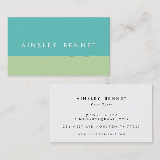 Vet Visitekaartjes voor helder kleurenblok (Voorkant / Achterkant)