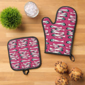 vet vispatroon ovenwant & pannenlap set (Top down)