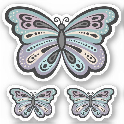 Vet Vlindervinyl Sticker (Voorkant)