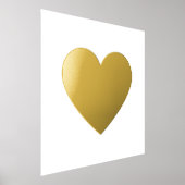 Vet, volledig Gold Heart Folie Afdrukken (Laagn)