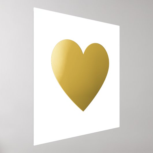 Vet, volledig Gold Heart Folie Afdrukken (Laagn)