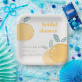 Vet Vrijgezellenfeest met Abstract Lemon Fruity Papieren Bordje (Feest)