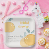 Vet Vrijgezellenfeest met Abstract Lemon Fruity Papieren Bordje (Feest)