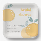 Vet Vrijgezellenfeest met Abstract Lemon Fruity Papieren Bordje (Voorkant)