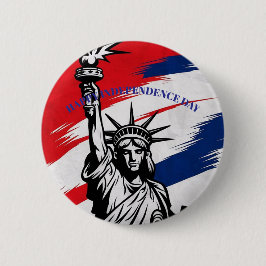 Vet Vrijheidsbeeld Stripes Patriottisch gebruik Ronde Button 5,7 Cm