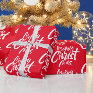 Vet Vrolijk Christelijk Kerstbelettering Christeli Cadeaupapier