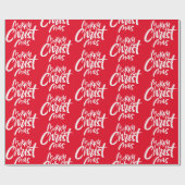 Vet Vrolijk Christelijk Kerstbelettering Christeli Cadeaupapier (Vlak)