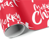 Vet Vrolijk Christelijk Kerstbelettering Christeli Cadeaupapier (Rol Hoek)