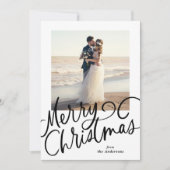 Vet Vrolijk Kerstfeest - Handgeschreven Holiday Ka Kaart (Voorkant)