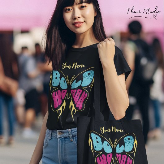 Vet Vrouw Gepersonaliseerde Naam Rustieke Vlinder T-shirt