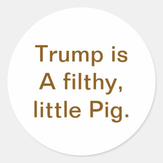 Vet Vuil Varkentje Trump Hankamer Artjunkhaus Ronde Sticker