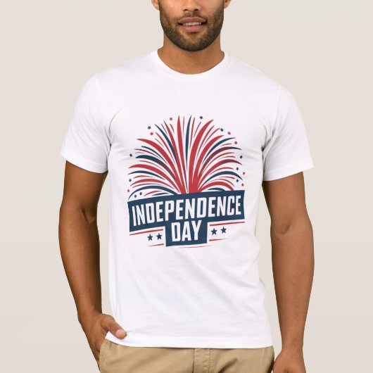 Vet vuurwerk Onafhankelijkheidsdag T-shirt (Voorkant)