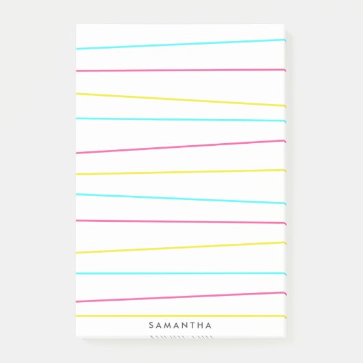 Vet Wacky Lines Post-it Notes (Voorkant)