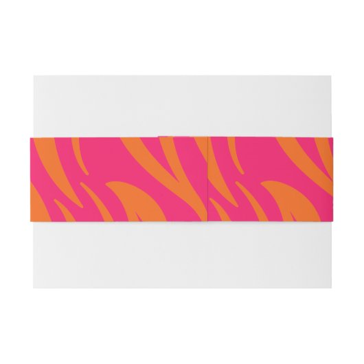 Vet warm roze en Oranje Abstract met namen Uitnodigingen Wikkel (Achterkant Voorbeeld)