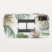 Vet waterverf gebladerte tropisch + palmblad Case-Mate iPhone case (Achterkant (horizontaal))