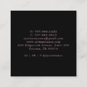 Vet Waterverf Macaron Baker Gebak Chef Zwart Vierkante Visitekaartje (Achterkant)