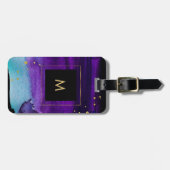 Vet Waterverf plastic met Faux Gold Watch-accessoi Bagagelabel (Voorkant horizontaal)