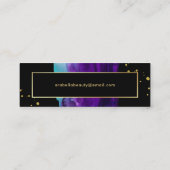 Vet Waterverf plastic met Faux Gold Watch-accessoi Mini Visitekaartje (Achterkant)