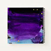 Vet Waterverf plastic met Faux Gold Watch-accessoi Notitieboek (Achterkant)