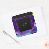 Vet Waterverf plastic met Faux Gold Watch-accessoi Vierkante Sticker (Envelop)