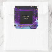 Vet Waterverf plastic met Faux Gold Watch-accessoi Vierkante Sticker (Tas)