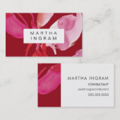 Vet waterverf rood en roze design visitekaartje (Voorkant / Achterkant)