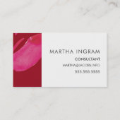 Vet waterverf rood en roze design visitekaartje (Achterkant)