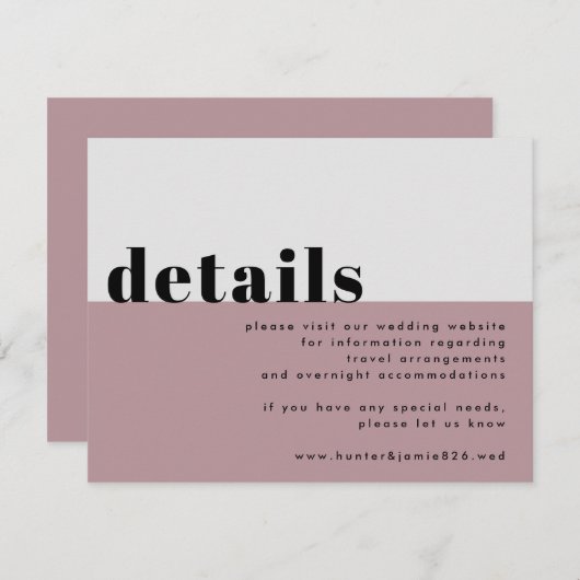 Vet "We Do" Licht Mauve Collectie behuizing Kaart (Voorkant / Achterkant)