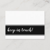 Vet We hebben Kaart verplaatst, wit met zwarte str Visitekaartje (Achterkant)