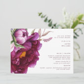 Vet Wijn Bloemen Modern Font Vrijgezellenfeest Kaart (Staand voorkant)