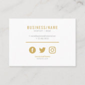 Vet wit en goud, moderne sociale media visitekaartje (Voorkant)