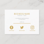 Vet wit en gouden sociale media visitekaartje (Voorkant)