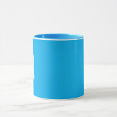 Vet wit initiaal helderblauw mok (Midden)