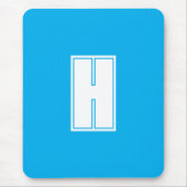 Vet wit initiaal helderblauw muismat (Voorkant)