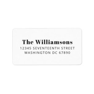 Vet Wit Moderne Typografie Aangepast retouradres Etiket