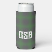 Vet Wit Monogrammed Groene Seltzer Koelbox Seltzer Blikjeskoeler (Seltzer Achterkant)