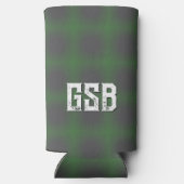 Vet Wit Monogrammed Groene Seltzer Koelbox Seltzer Blikjeskoeler (Achterkant)