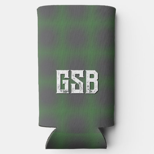 Vet Wit Monogrammed Groene Seltzer Koelbox Seltzer Blikjeskoeler (Achterkant)