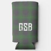 Vet Wit Monogrammed Groene Seltzer Koelbox Seltzer Blikjeskoeler (Voorkant)