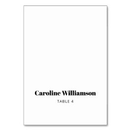 Vet Wit Typografie Custom Table Place Card Kaart