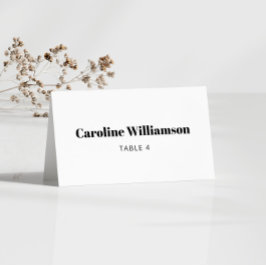 Vet Wit Typografie Custom Table Place Card Kaart