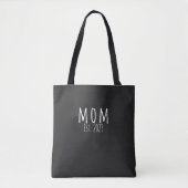 Vet witte script Zwarte gevestigde moeder Tote Bag (Voorkant)