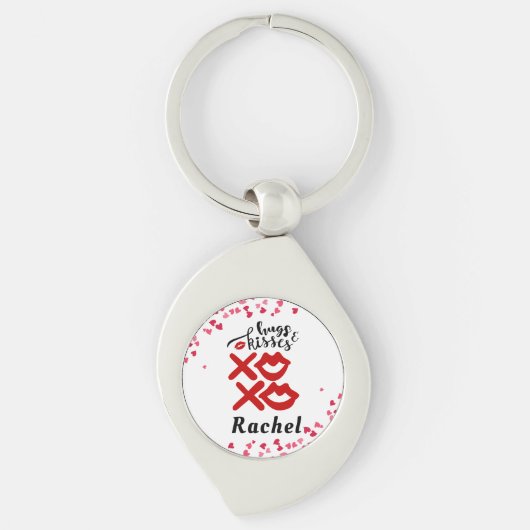 Vet XOXO Knuffels & Kusjes Valentijnsdag Gift Sleutelhanger (Voorkant)