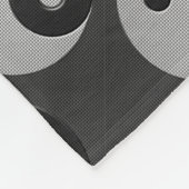 Vet Yin Yang in de afdrukkwaliteit van koolstofvez Fleece Deken (Hoek)