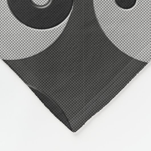 Vet Yin Yang in de afdrukkwaliteit van koolstofvez Fleece Deken (Hoek)